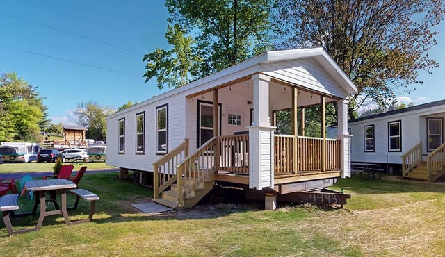 Beach Bungalow in family-friendly campground in Chippewa Falls, Wisconsin.