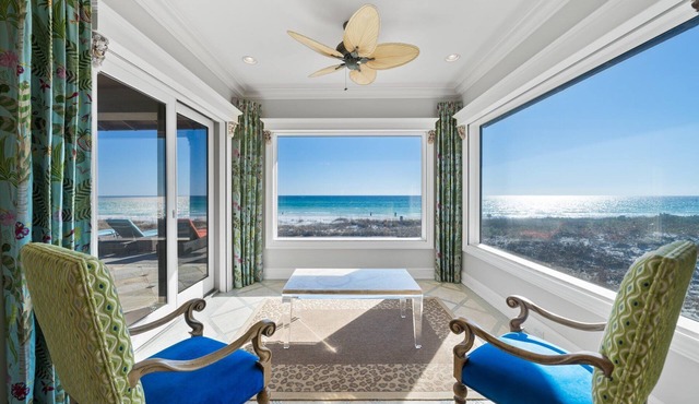 "Beach Castle" |Private Beachfront home with heated pool, ping pong and pool table!