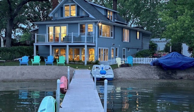 Beach Cottage on Forest Lake near downtown with your own SANDY BEACH and dock!