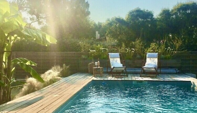 Beach Estagnots, heated pool, intimate garden, villa coup de coeur.