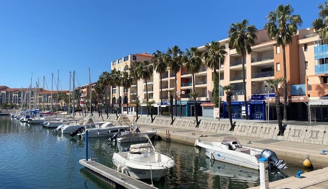 Beach escape - appt bord de mer Port Argelès avec parking