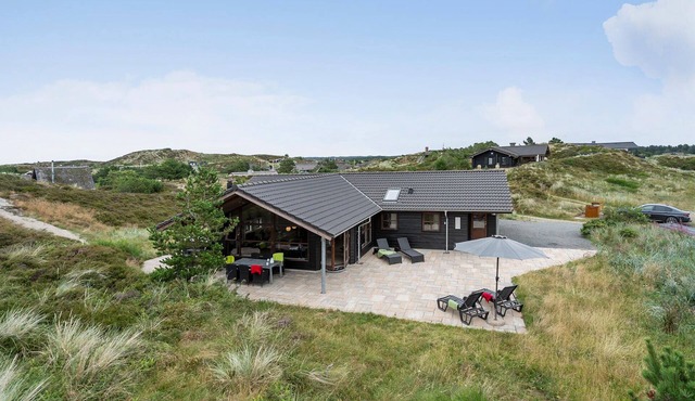 Beach front home in Henne with sauna
