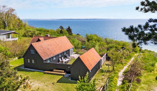 Beach front home in Knebel with WiFi