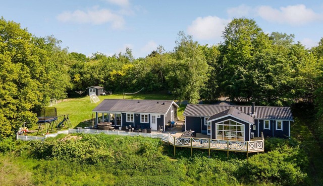Beach front home in Malling with sauna