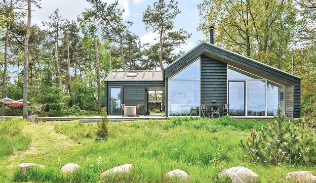 Beach front home in ørsted with sauna