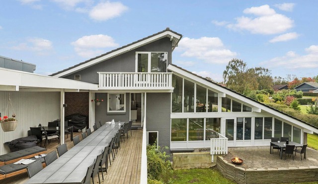 Beach front home in Roslev with sauna