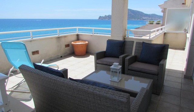 Beach front line penthouse in Altea