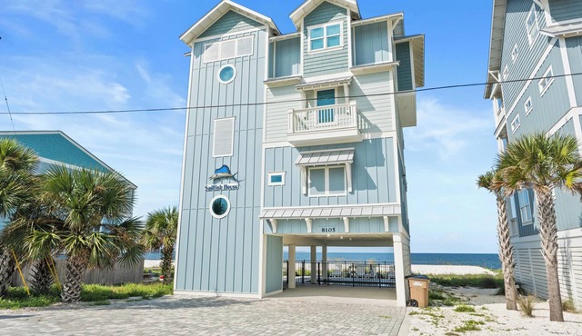 Beach House - PET Friendly - Mexico Beach - Beachfront, Private Beach and Pool