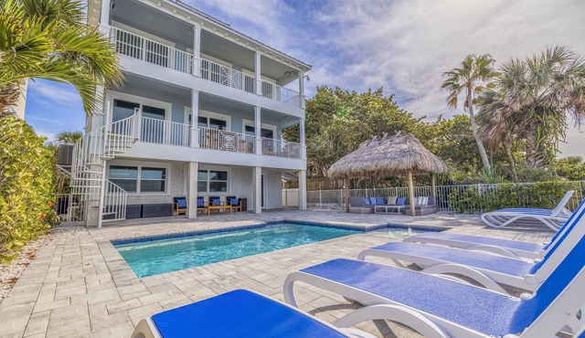 Beach Trail House – Gulf-Front Luxury w/Heated Pool, Game Room, Sunset Balconies & Beach Access