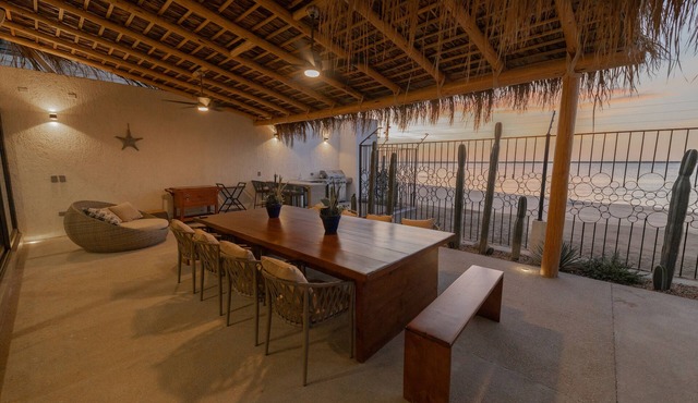 Beachfront 4BR Home with heated pool