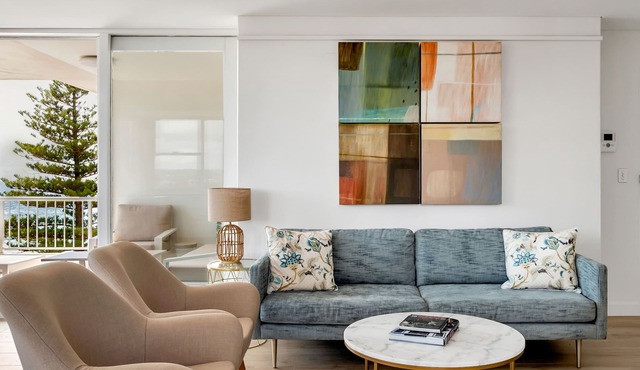 Beachfront Beauty with 270° Views Short Level Walk to Manly