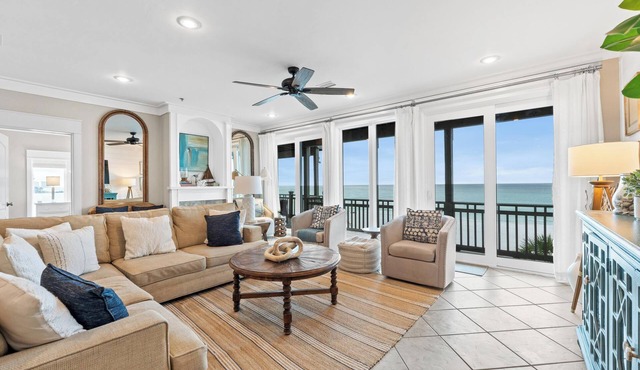 Beachfront Boutique Condo w/Huge Deck, Pool, & Private Elevator Access