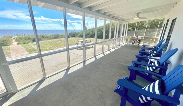 Beachfront bungalow with private direct beach access. Sleeps 8. Pet friendly!