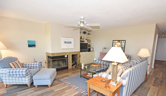 Beachfront condo with Lake Michigan views, deck, washer/dryer, fireplace, WiFi