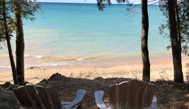 Beachfront Cottage on Lake Michigan in Goodhart along M-119 Tunnel of Trees