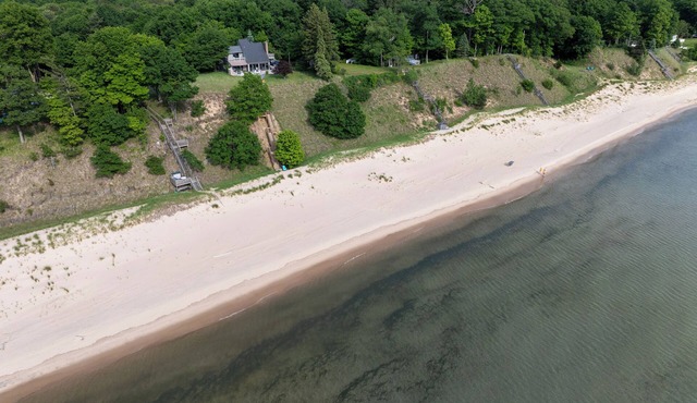 Beachfront Cottage w/Hot Tub, Private Beach & Lake Views
