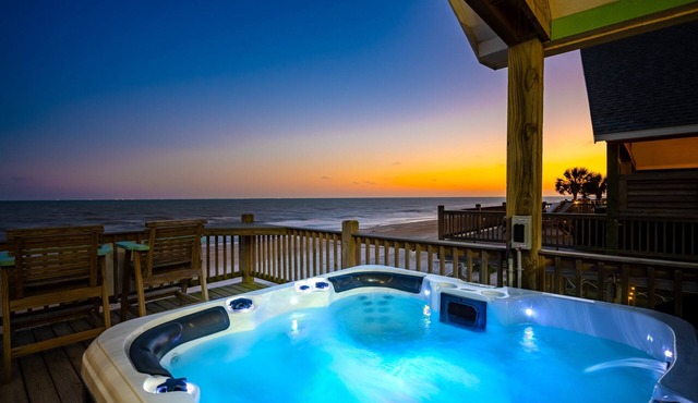 Beachfront | Game Room, Hot Tub & Ocean Views