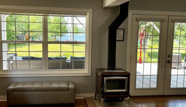 Beachfront home directly on the Mira River