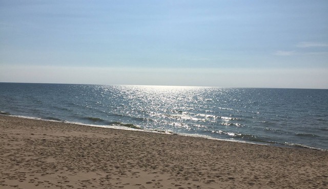 BEACHFRONT LAKE FACING Lake Michigan 1BR - private beach/heated pool/sundeck!