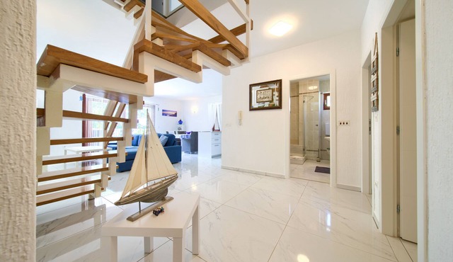 Beachfront Oasis Krk Island, Njivice Gem 150sqm apt with private beach access