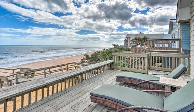 Beachfront Oasis w/ Game Room & Ocean Views!
