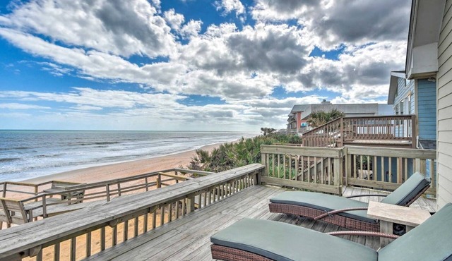 Beachfront Oasis w/Game Room, Hot Tub & Ocean Views!