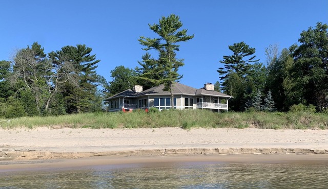 Beachfront property with panoramic view of Lake Michigan!