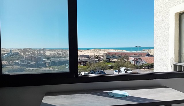 Beachfront Seignosse Studio, west loggia