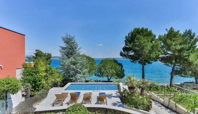 Beachfront Villa Mediterranea with pool and sea view