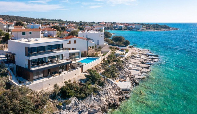Beachfront Villa Punta Planka with Pool