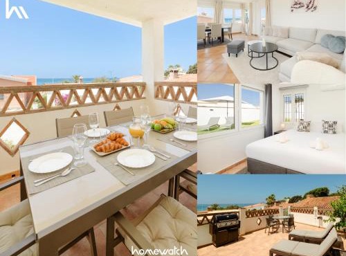 Beachfront with Private Terrace, Garden, BBQ, and Garage in Marbella