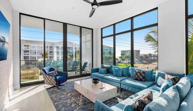 Beachside Breeze | Chic NEW Beachfront Condo w Ocean Views, Balcony & Luxe Decor