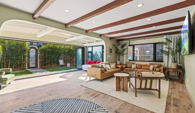 Beachside Getaway with Rooftop Patio, Tesla, Chargers And Rental Car Option!