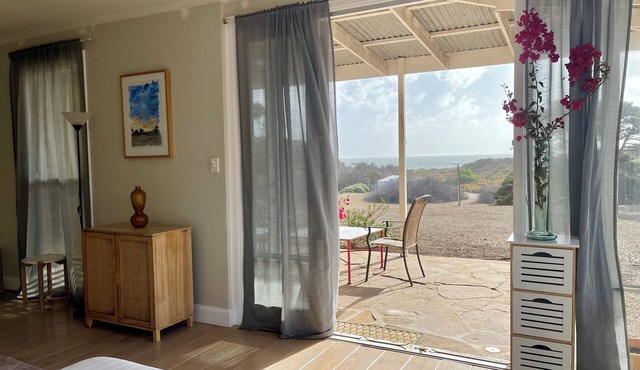 Beachside Studio styled space with sea views and 3 minute walk to the beach