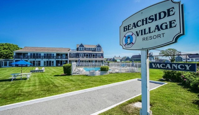 Beachside Village studio right on the beach with 180 views of Vineyard Sound