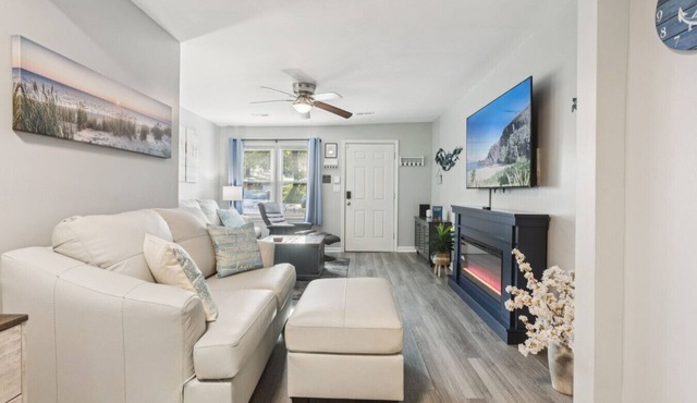 Beachy Haven Duplex - 3BR/2BA, Pet-Friendly with Firepit