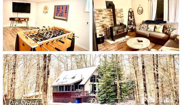 Bear Chalet close to ski slopes, 2 lake access & gameroom!