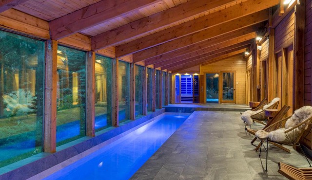 Bear Lodge with private Pool, Hottub, and Sauna!