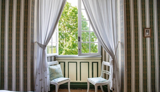 Beautiful 12th century castle in lush green valley