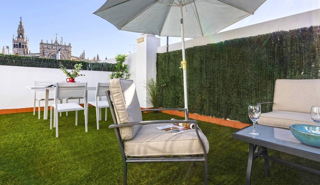 Beautiful 2 bedrooms apartment with private terrace near the Cathedral. Arfe Terrace II