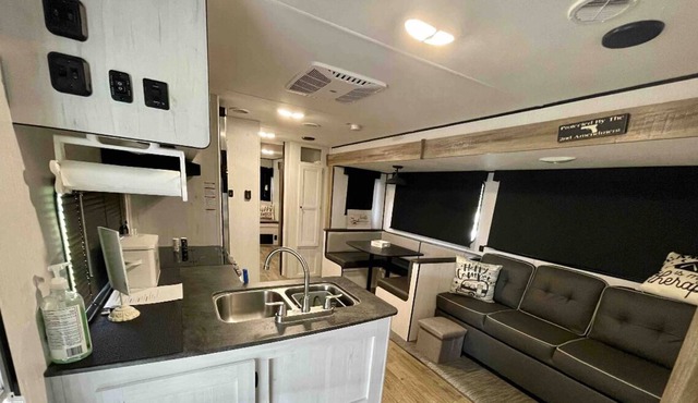 Beautiful 2021 camper on a ranch