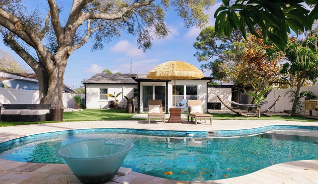 Beautiful 3-bedroom POOL House in St. Petersburg