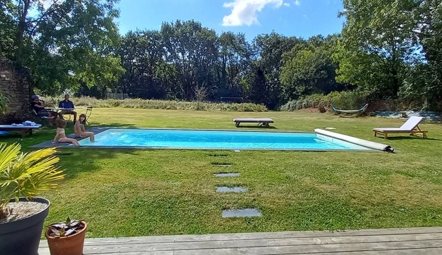 Beautiful and spacious, large garden with swimming pool.