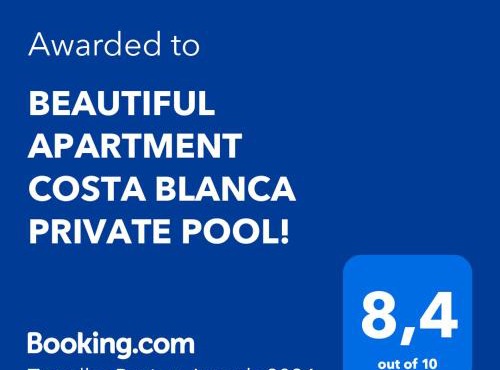 BEAUTIFUL APARTMENT COSTA BLANCA PRIVATE POOL!