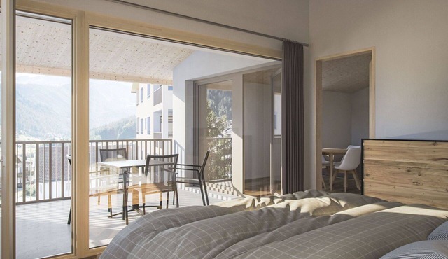 Beautiful apartment for 4 people with WIFI, TV, balcony, panoramic view and parking