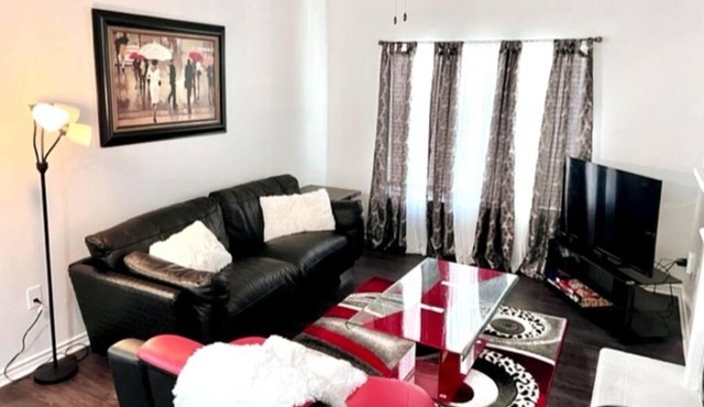 Beautiful apartment with fire place and parking bring your fur baby