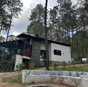 Beautiful cabin in the middle of the forest