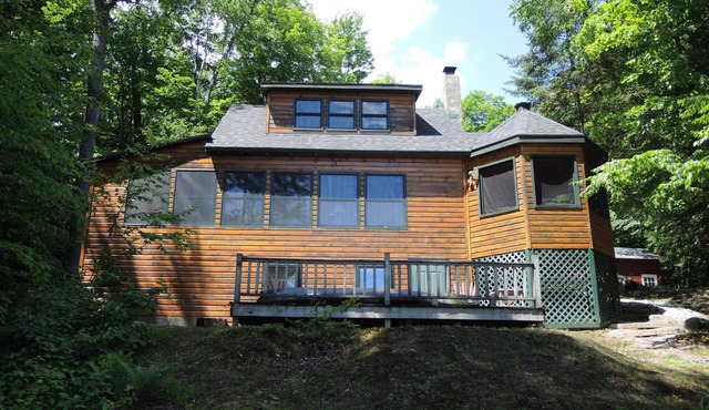 Beautiful cabin on inlet to Cranberry Lake in the peaceful Adirondack mountains.