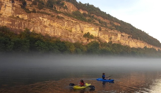 Beautiful cabin style home backing up on the White River!