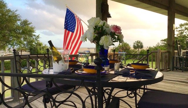 Beautiful Calcasieu Lake Views from Old Settlement in Big Lake, Louisiana